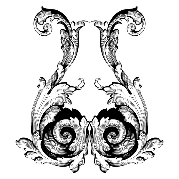 Elemento decoraciones barrocas retro
 - Vector, Imagen