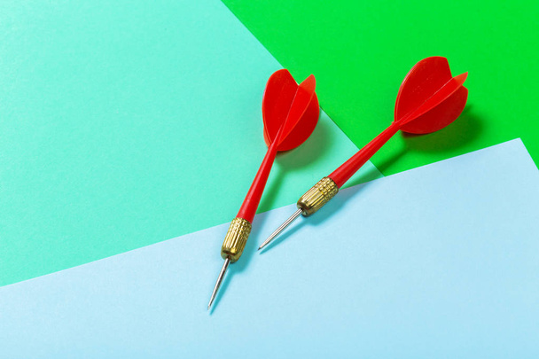 darts arrows on colorful background  - Photo, image
