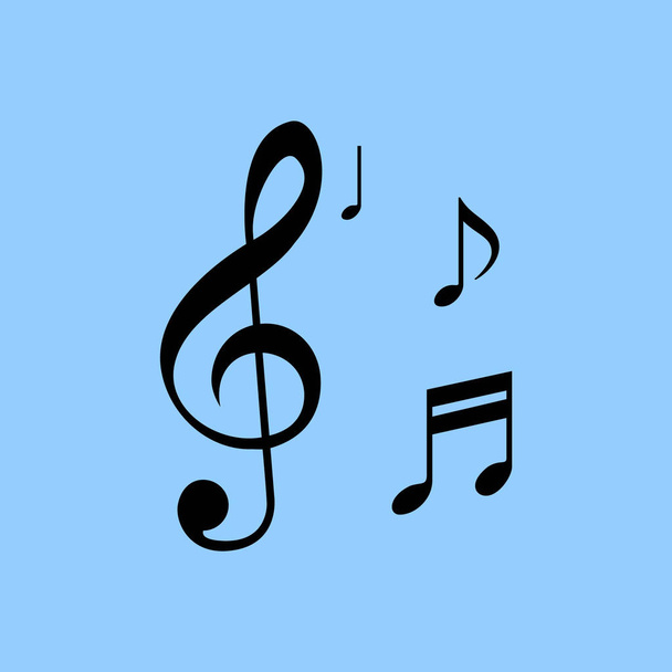 Notas musicales Icono vectorial
 - Vector, Imagen
