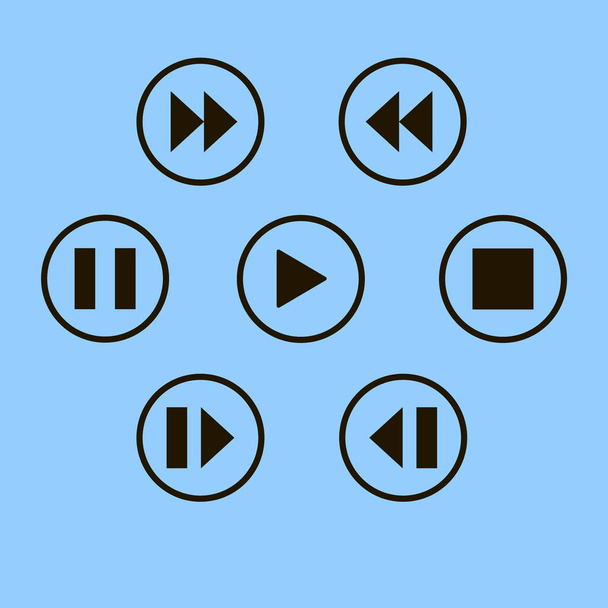 media player control button - Vector, imagen