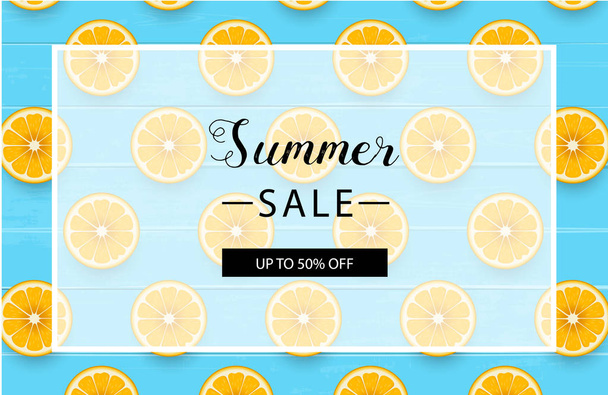 Summer sale background layout for banners. Vector illustration. - ベクター画像