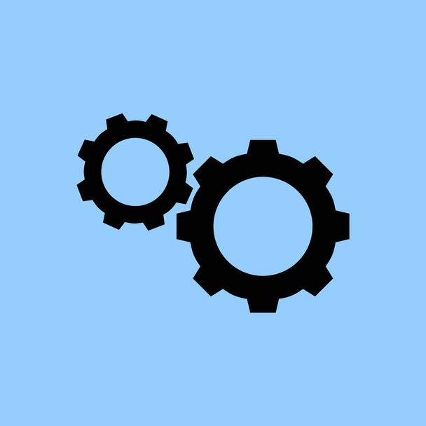 Cogwheels vector icono ilustración simple
 - Vector, imagen