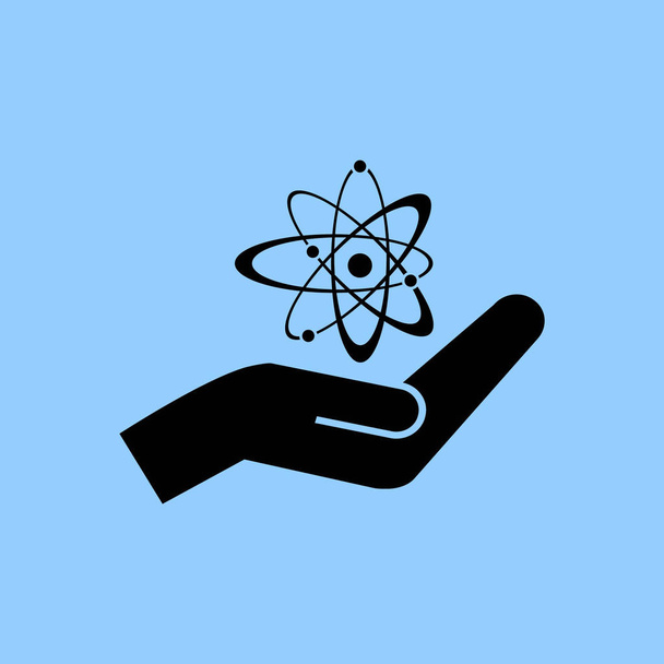 Signo de átomo icono ilustración simple
 - Vector, Imagen