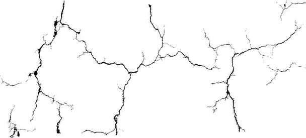 Groupe vectoriel de fissures de grincement de branches noires isolées sur fond blanc
 - Vecteur, image