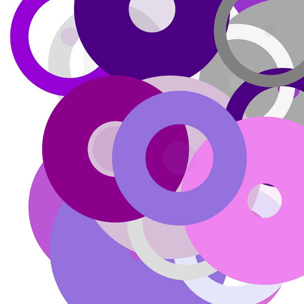Illustration abstraite minimaliste violette grise avec des cercles utiles comme fond
 - Photo, image