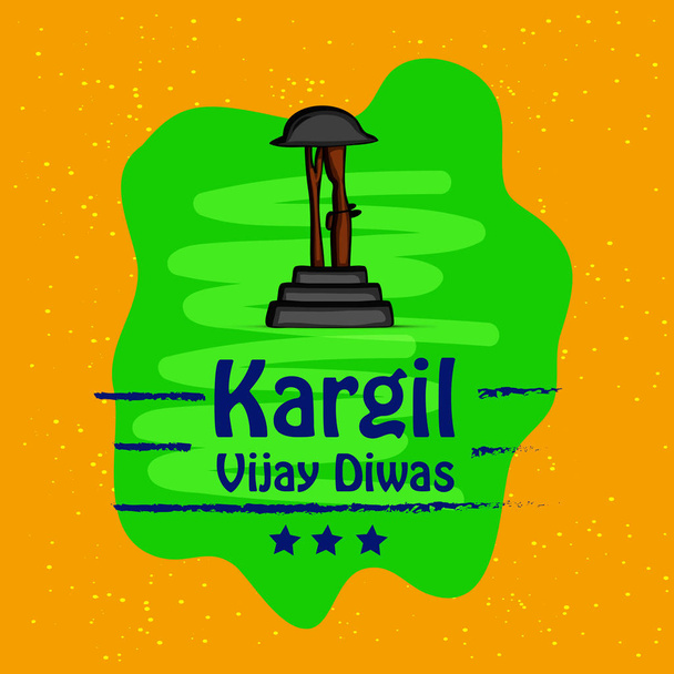 Illustration der Elemente von kargil vijay diwas in Indien, gefeiert am 26. Juli - Vektor, Bild
