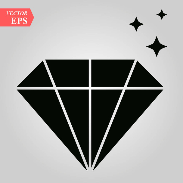 Diamond vector icon, flat design best vector icon illustration, EPS10. - Vector, Image
