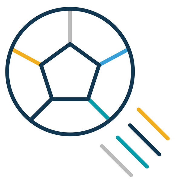 Football in air isolated Vector Icon Editable  - Vector, Image