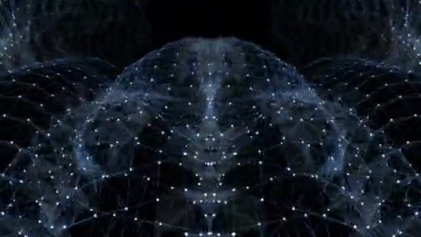 vj loop - digitale Plexus-Datennetze abstrakter Bewegungshintergrund - Filmmaterial, Video