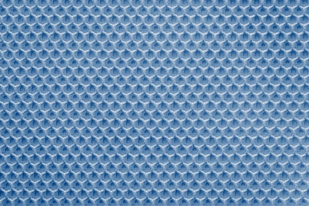 jednotný vlnitá textura syntetické tkaniny nebo textilní materiál světle modré barvy a detailní pro pozadí - Fotografie, Obrázek