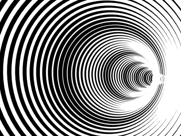 Abstrato fundo preto e branco com túnel espiral. Ilustração
 - Foto, Imagem