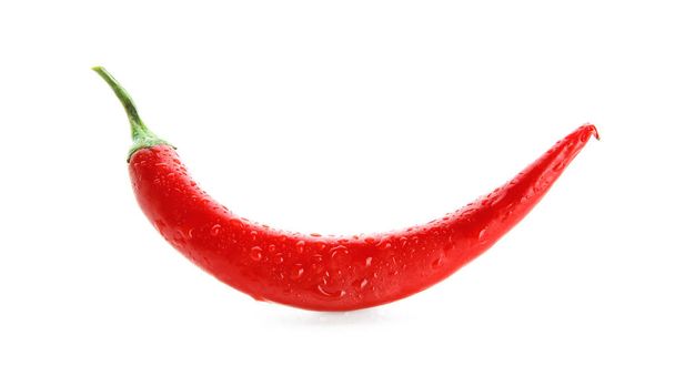 κόκκινη πιπεριά τσίλι σε λευκό φόντο - Φωτογραφία, εικόνα