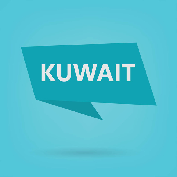 Kuwait parola su adesivo- illustrazione vettoriale
 - Vettoriali, immagini