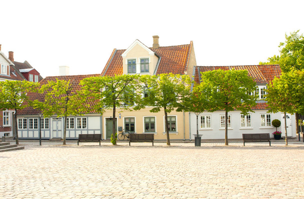Odense, Danimarka eski şehir. HC Andersen'ın memleketi. - Fotoğraf, Görsel
