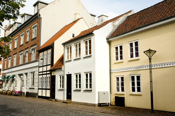 Παλιά πόλη του Οντένσε, Δανία. Γενέτειρά του Άντερσεν HC. - Φωτογραφία, εικόνα