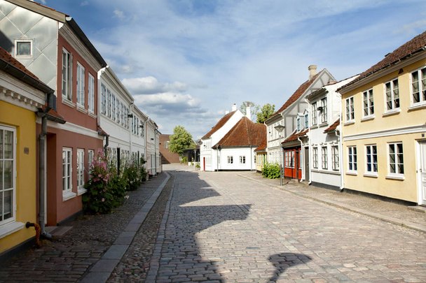 Casco antiguo de Odense, Dinamarca. Ciudad natal de HC Andersen
. - Foto, Imagen