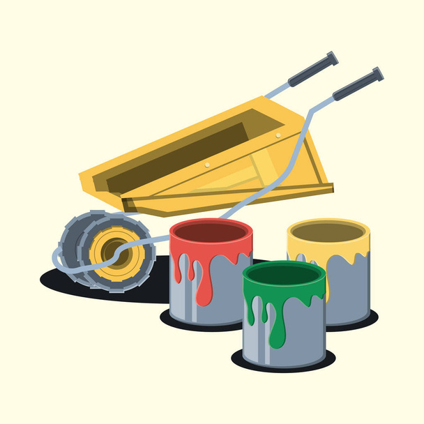 paint cans design - Vektor, kép
