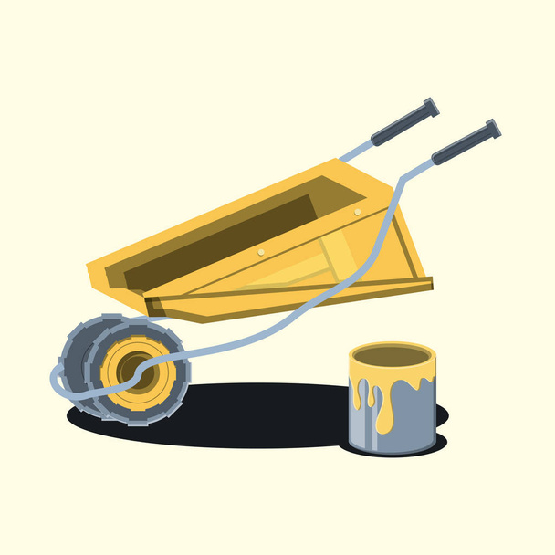wheelbarrow icon image - Vector, Image