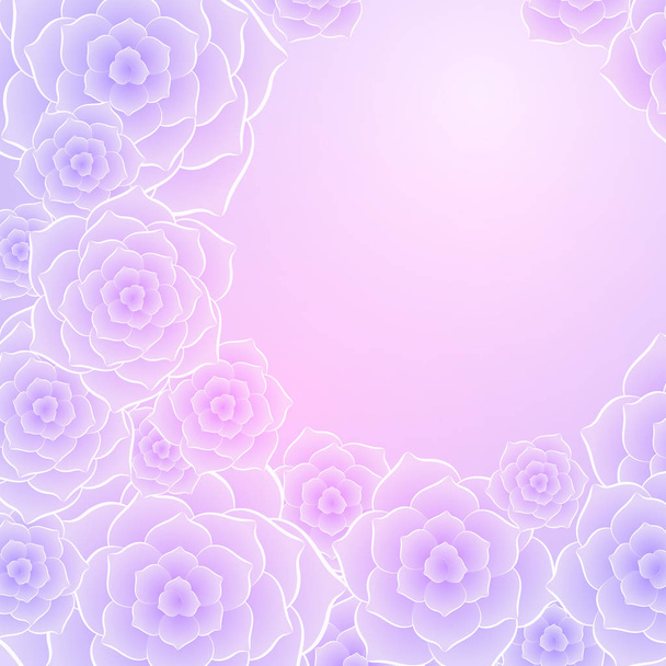 Beautiful purple pink rose flower background - Διάνυσμα, εικόνα