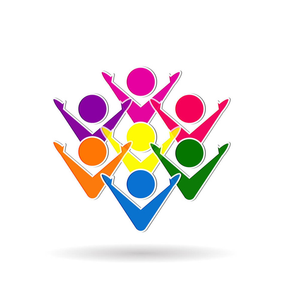 Unidad personas negocio vector logo
 - Vector, imagen