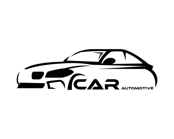 Car symbol logo template, stylized vector silhouette - Vector, Image