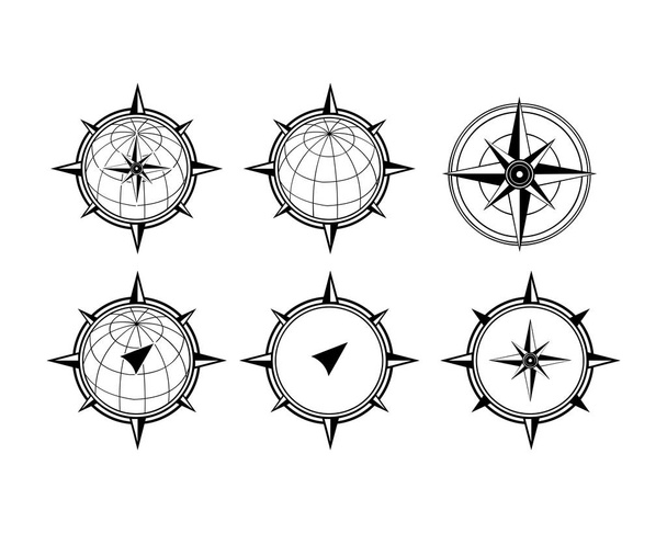 Шаблон компасного логотипа
 - Вектор,изображение