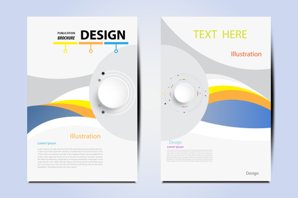 Modern magazine layout template, Flyer cover business brochure illustration technology geometric design, Leaflet advertising abstract background, Annual report for presentation, layout in A4 size. - Fotografie, Obrázek