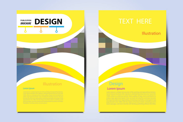 Modern magazine layout template,Flyer cover business brochure illustration technology geometric design,Leaflet advertising abstract background,Annual report for presentation, layout in A4 size. - Photo, Image