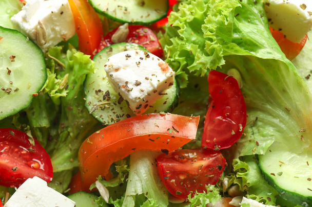 Heerlijke frisse salade, close-up - Foto, afbeelding
