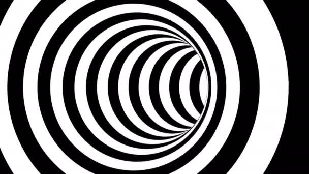 Чорно-білий смугастий тунель, психоделічна абстракція, 3d рендеринговий комп'ютер
 - Кадри, відео