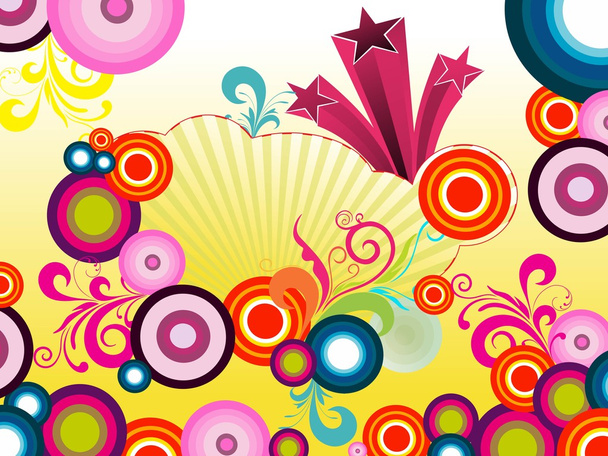 Colorful artwork pattern wallpaper - Διάνυσμα, εικόνα