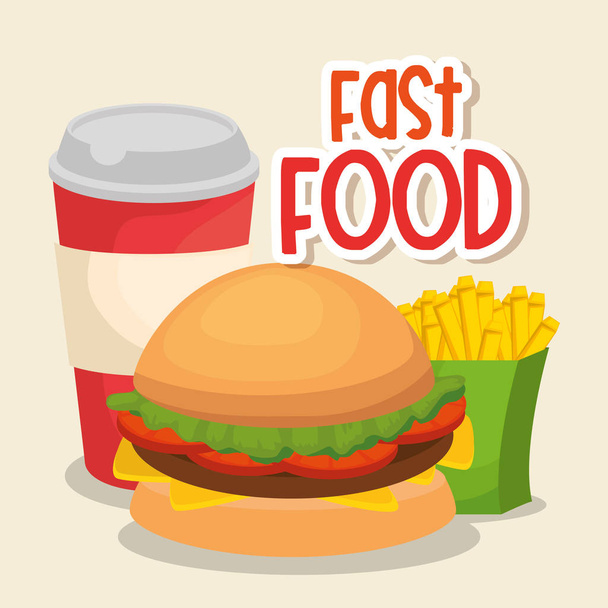 fast food restaurant menu - Vektor, obrázek