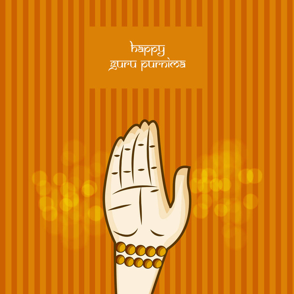 ilustrace om posvátný zvuk s veselou textovku Gurupúrnimá u příležitosti Guru Purnima festivalu v Indii - Vektor, obrázek