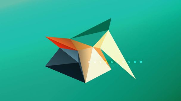 Sfondo astratto - composizione geometrica in stile origami, concetto di design triangolare a basso poli. Illustrazione vettoriale minimalista di tendenza colorata
 - Vettoriali, immagini