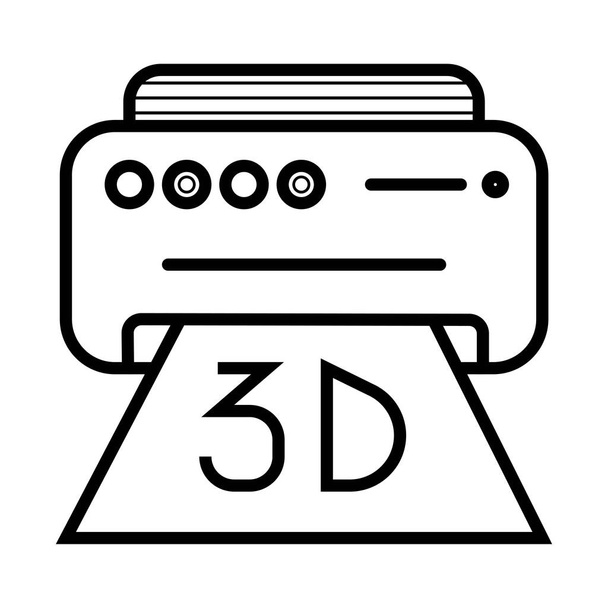 Εικονογράφηση εικόνα 3D εκτυπωτή - Διάνυσμα, εικόνα