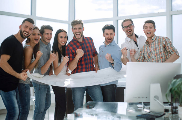 happy design team standing in office - Фото, зображення