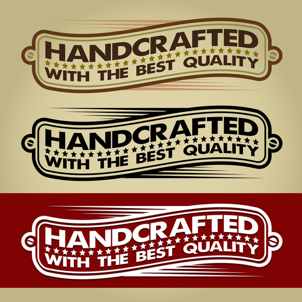 Handcrafted Retro Banner or Label - Vector, Image