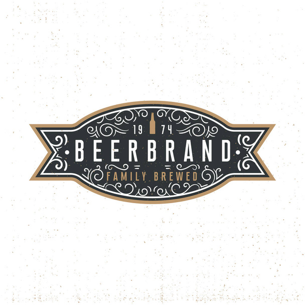 beer brand logotype vector illustration stock picture - Vector, Image