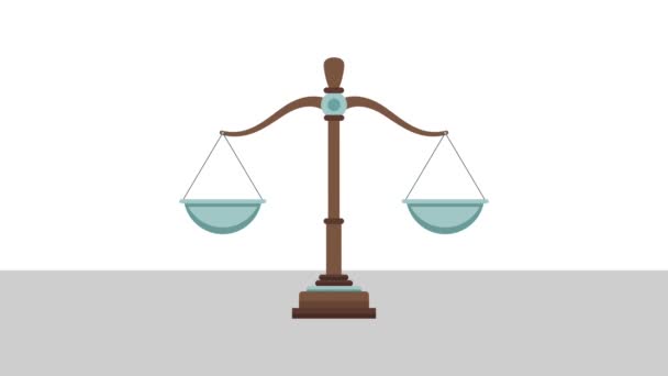 Igazságügyi egyensúly elszigetelt Hd animáció - Felvétel, videó