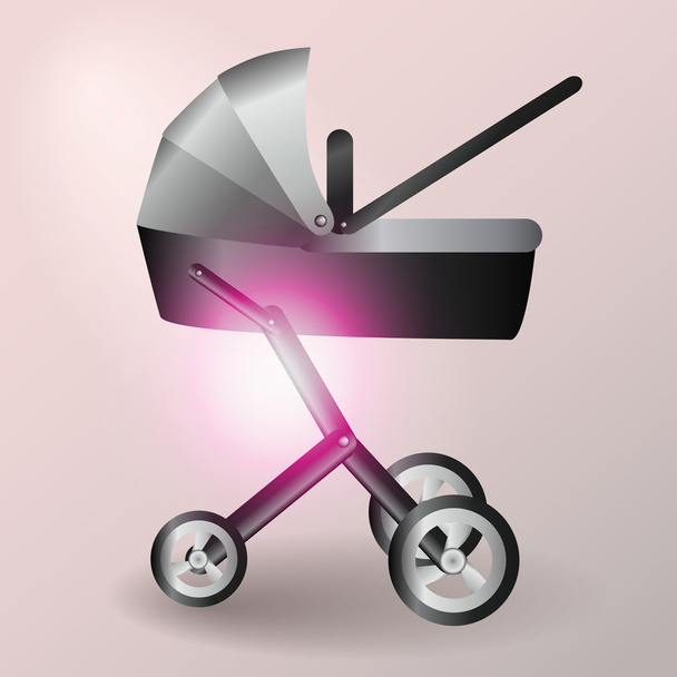 Baby stroller vector illustration - Vector, Image