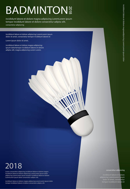 Badminton-Meisterschaft Poster Vector Illustration - Vektor, Bild
