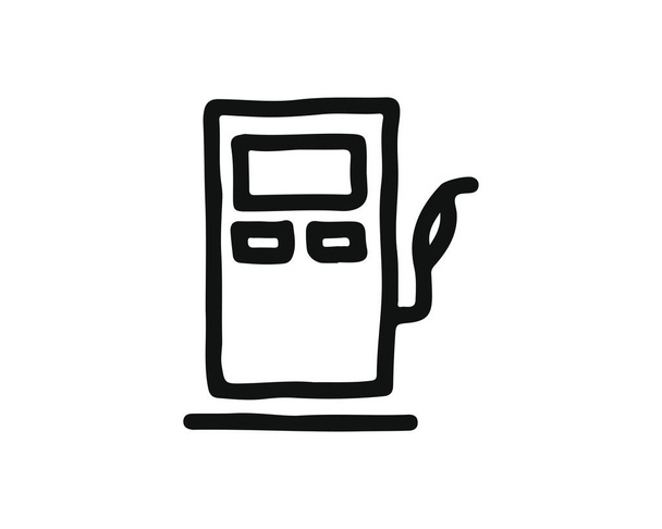 Иллюстрация дизайна иконки бензина ручной работы, разработанная для веб и приложения
 - Вектор,изображение