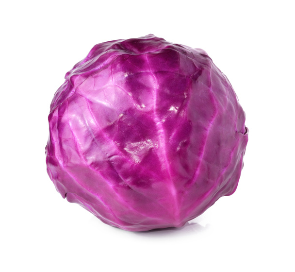 head of red cabbage on a white background - Photo, Image