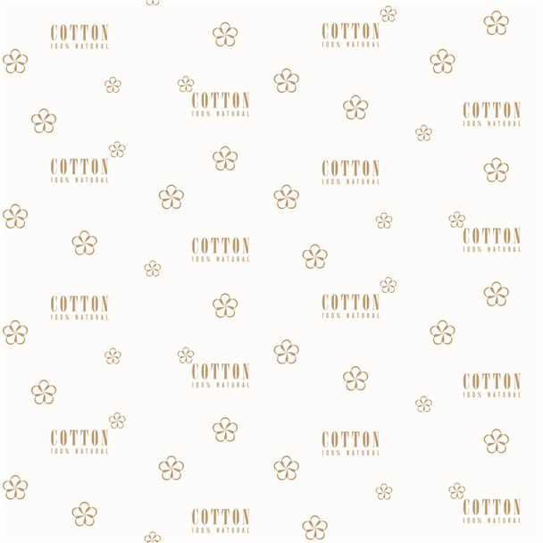 Flores de algodón patrón sin costura
 - Vector, imagen