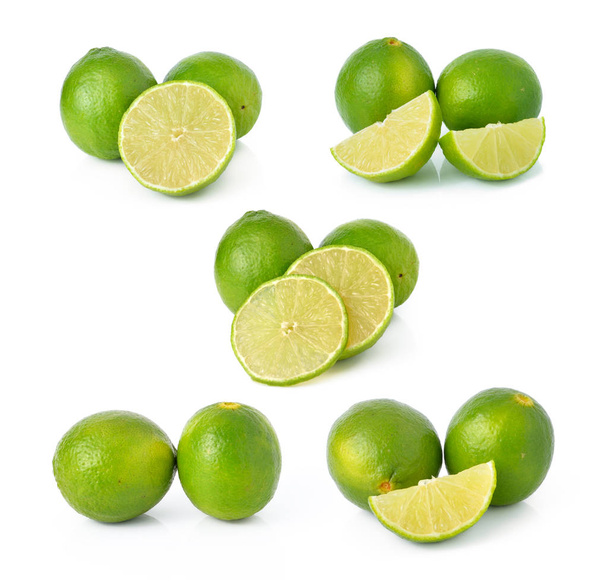 fresh lime on white background - Photo, Image
