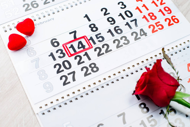 engagement ring, heart, calendar, February 14 - Фото, зображення