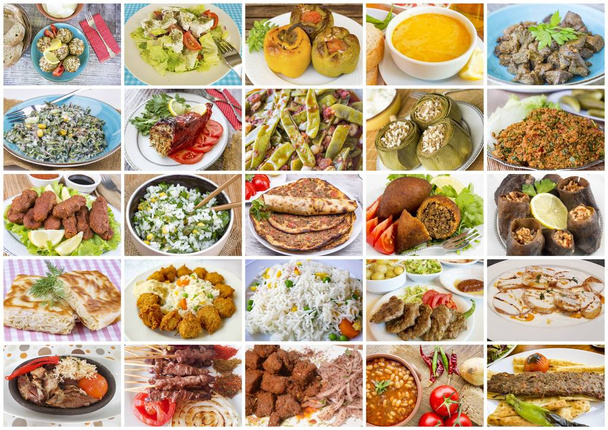 Traditional Turkish foods collage - Photo, Image