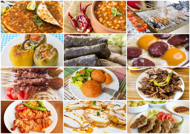 collage de alimentos tradicionales turcos
 - Foto, Imagen