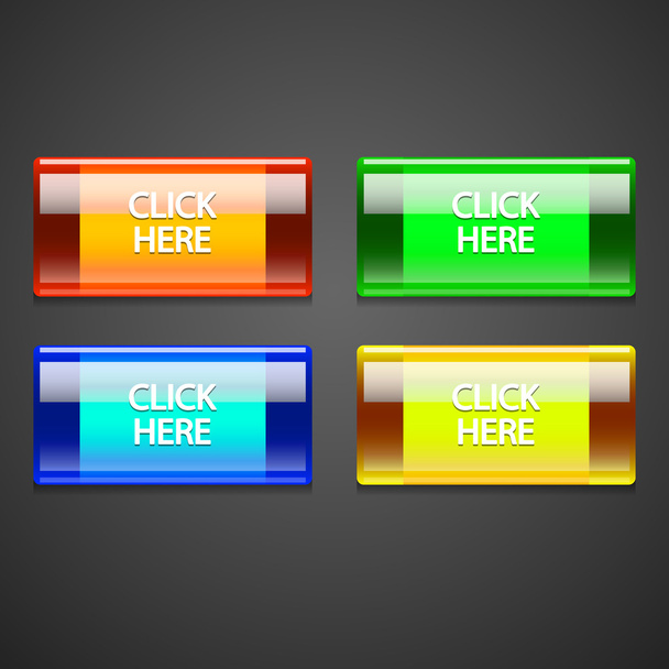 Vector set of colorful buttons. - Διάνυσμα, εικόνα