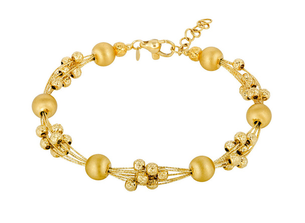 Damenarmband aus Gold. stilvoller Schmuck als Geschenk für Frauen. - Foto, Bild